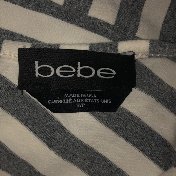 Bebe grey white summer peplum dress size small - Picture 3 of 3